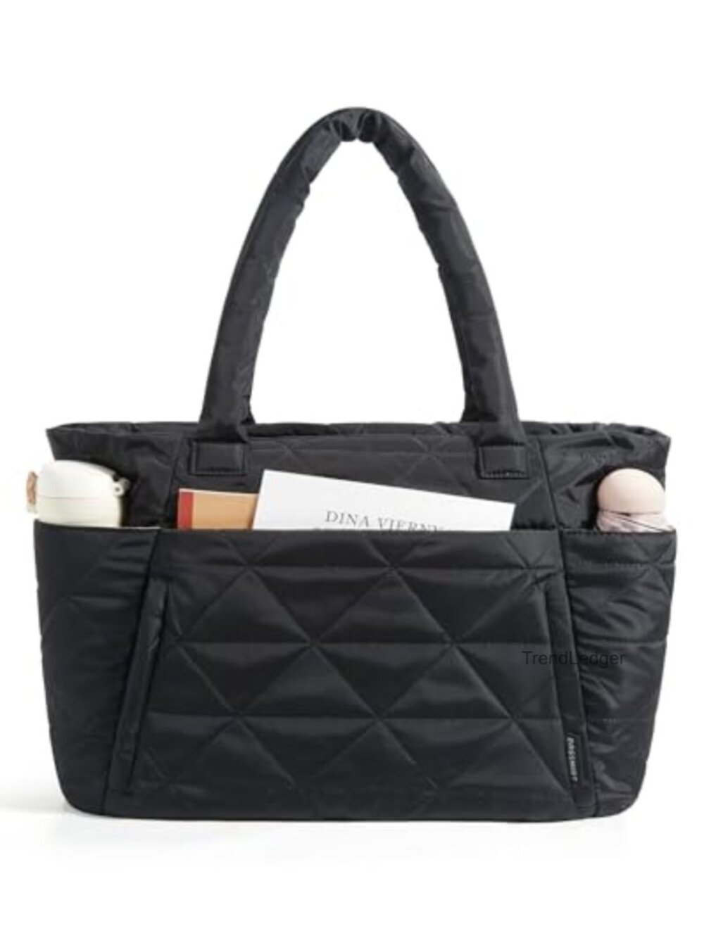 Puffer Tote Bag Lightweight Large Shoulder Bag with Laptop Compartment